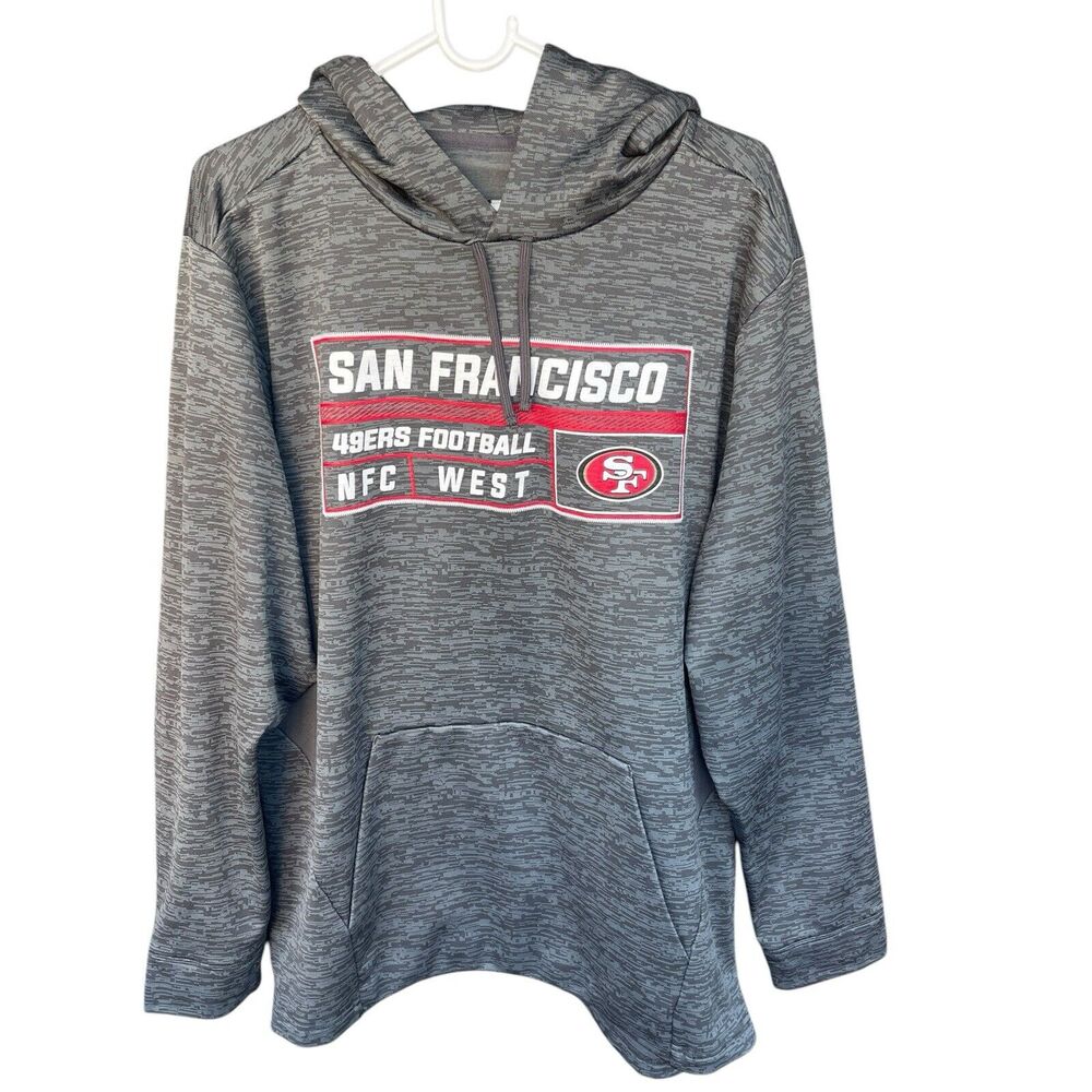 NFL San Francisco 49er‎ Hoodie Sweatshirt Adult Medium Gray Logo Football